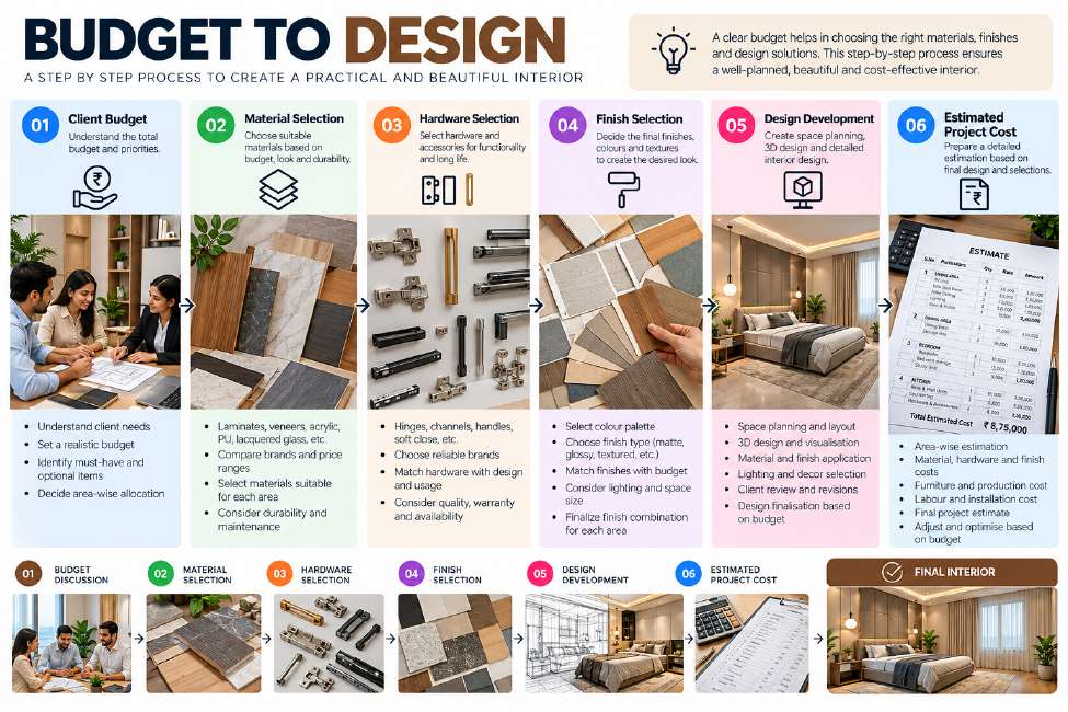 Budget to design – step by step process