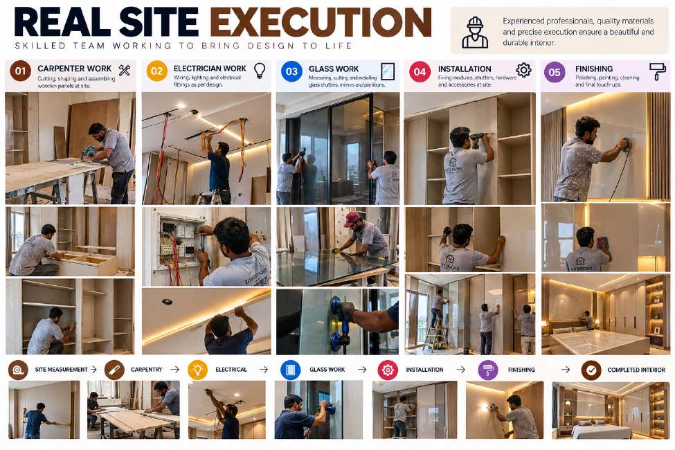 Real site execution – skilled team bringing design to life